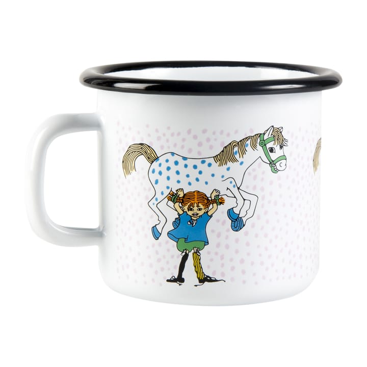 Pippi and the horse Emaillierte Tasse 2,5 dl, White Muurla