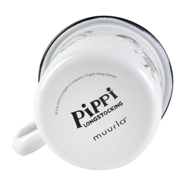 Pippi and the horse Emaillierte Tasse 2,5 dl, White Muurla