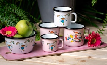 Pippi and the horse Emaillierte Tasse 2,5 dl - White - Muurla