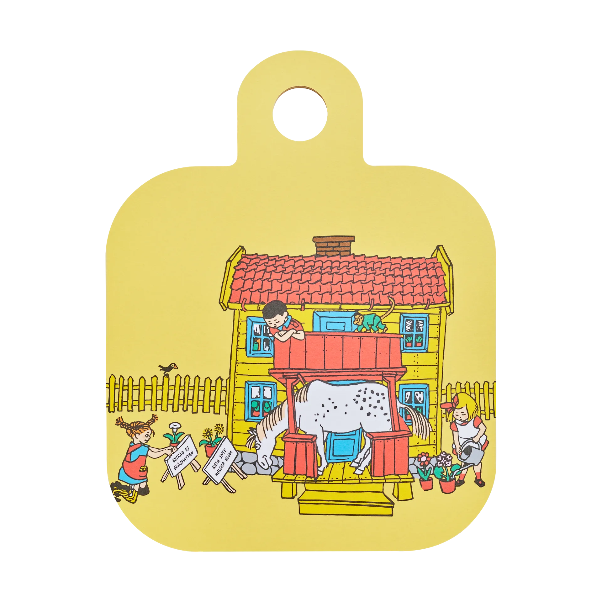 Pippi Chop & Serve Schneidebrett 25x32 cm, Villa Kunterbunt Muurla