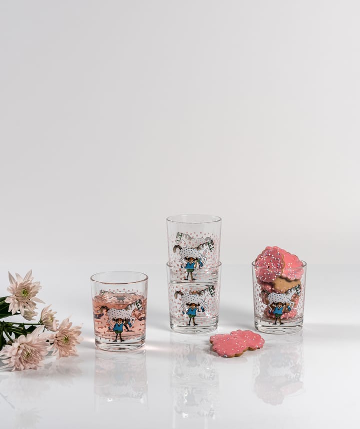 Pippi & Lilla Gubben Wasserglas 20cl, Multi Muurla