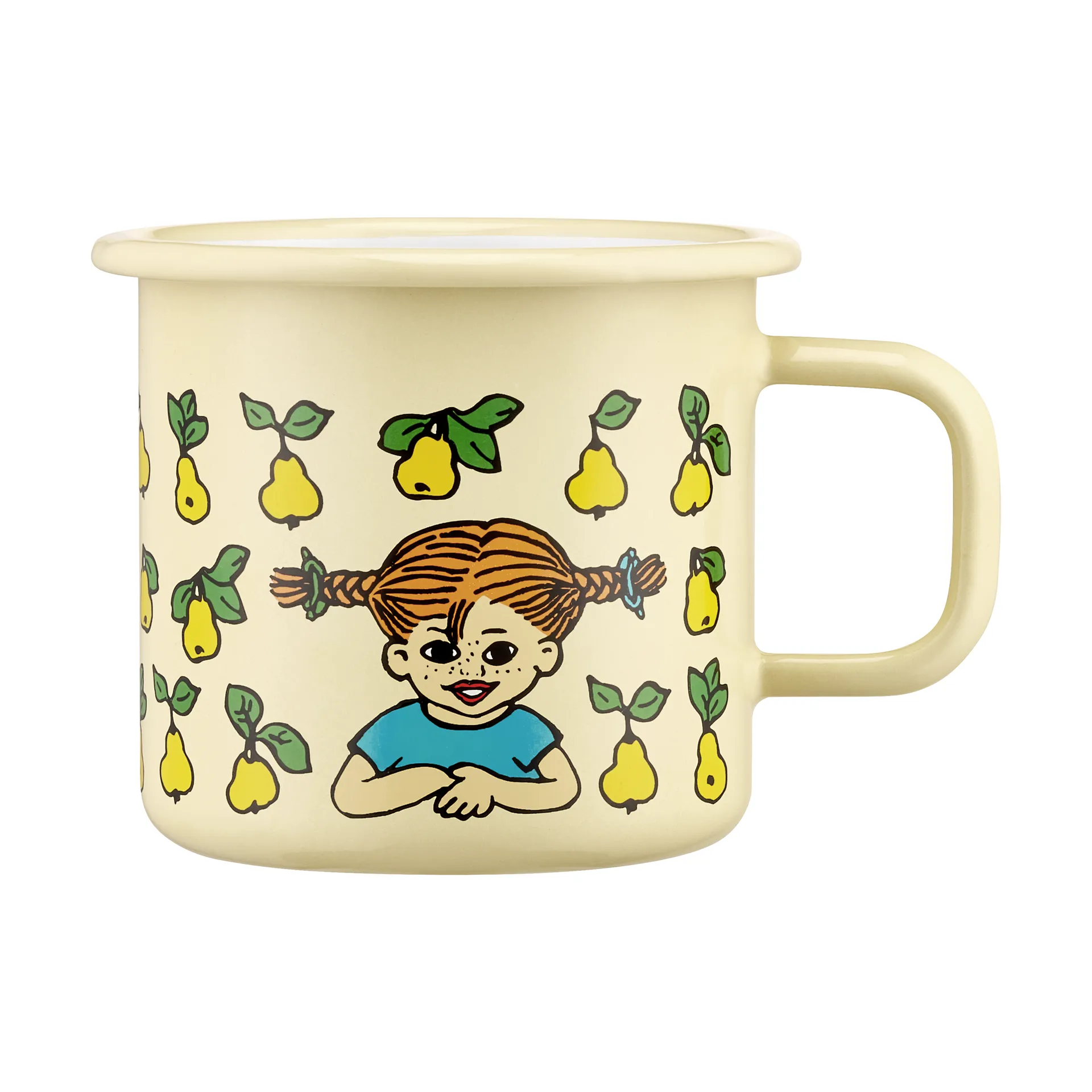 Pippi longstocking Emaillierte Tasse 3,7 dl, Fruits Muurla
