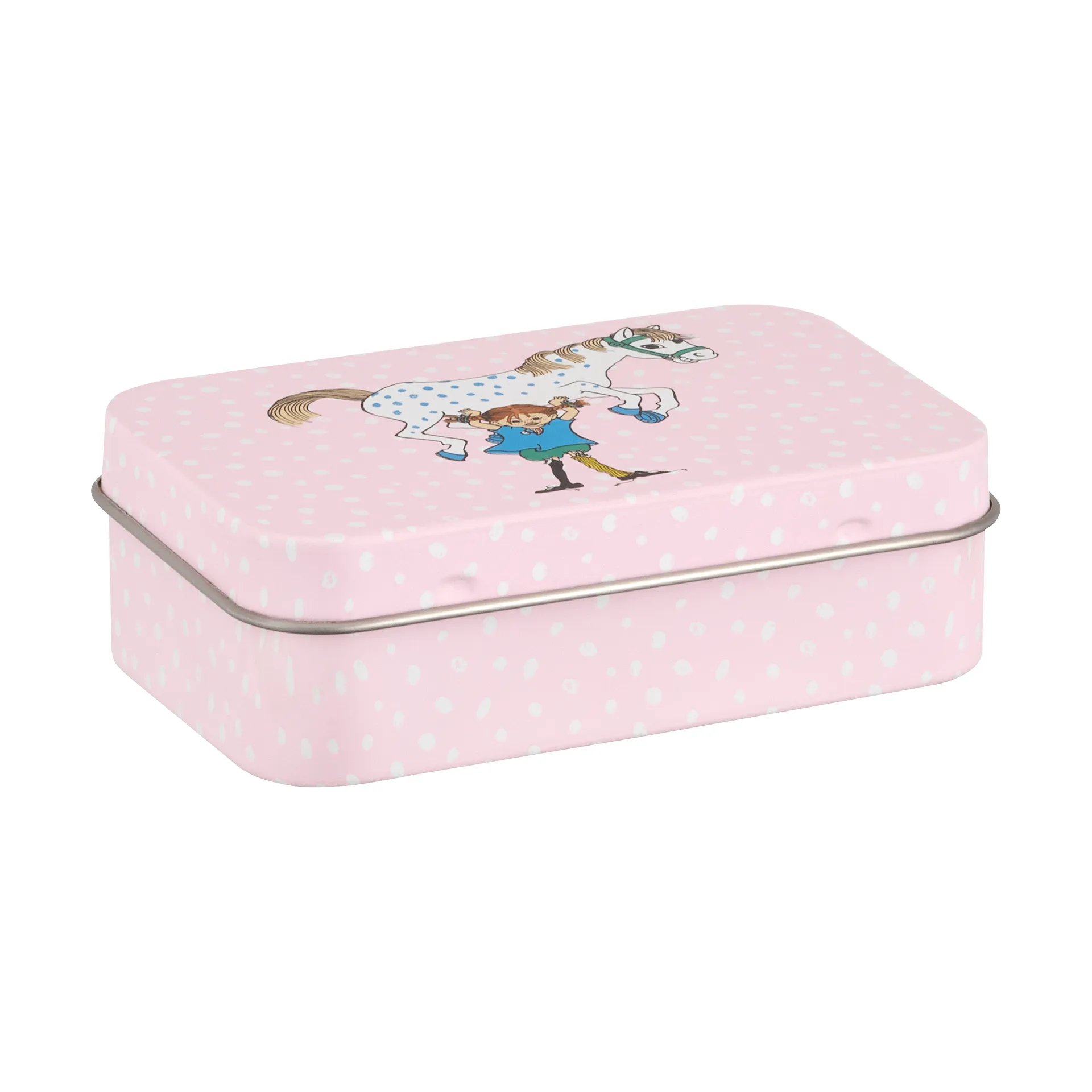 Pippi Metalldose 10x6,5x3 cm, Pippi and the Horse Muurla