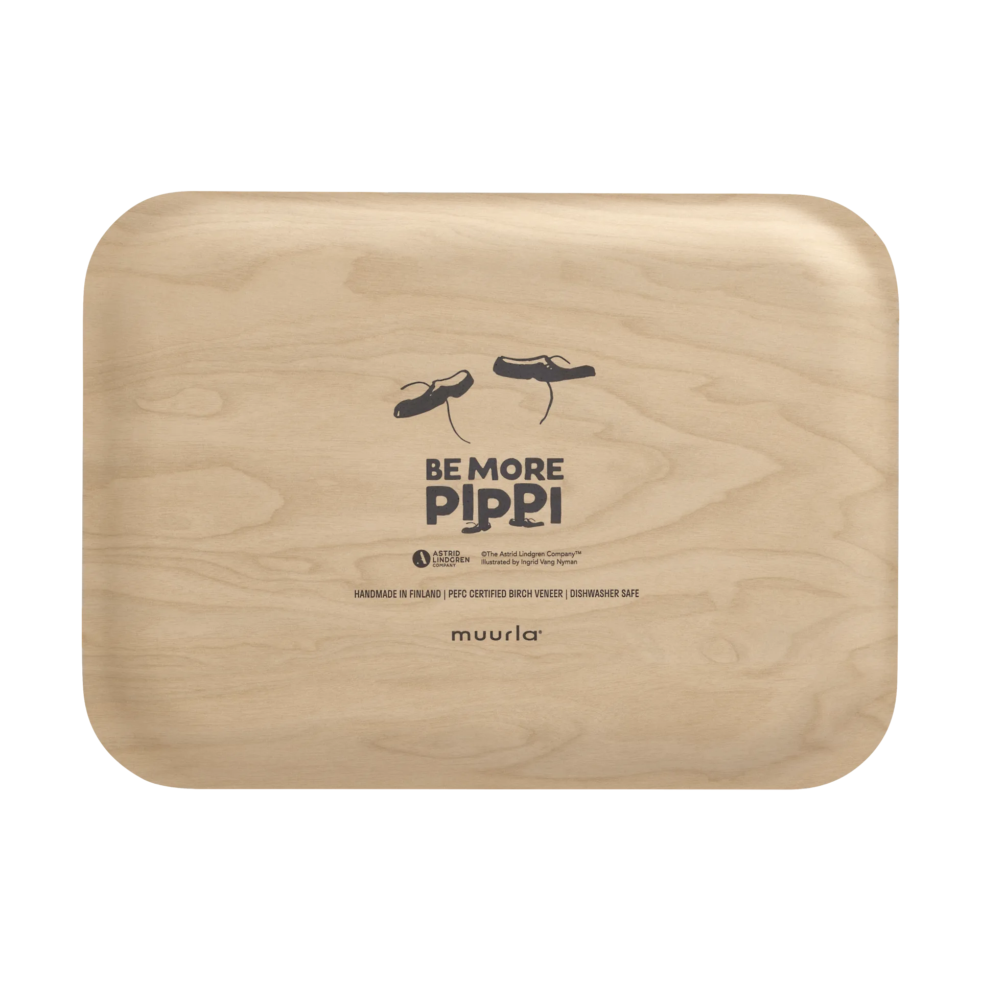 Pippi Tablett 20x27 cm, Be More Pippi Muurla