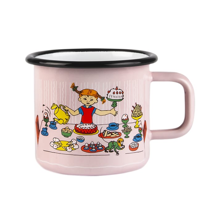 Pippi's birthday Emaillierte Tasse 3,7 dl, Pink Muurla