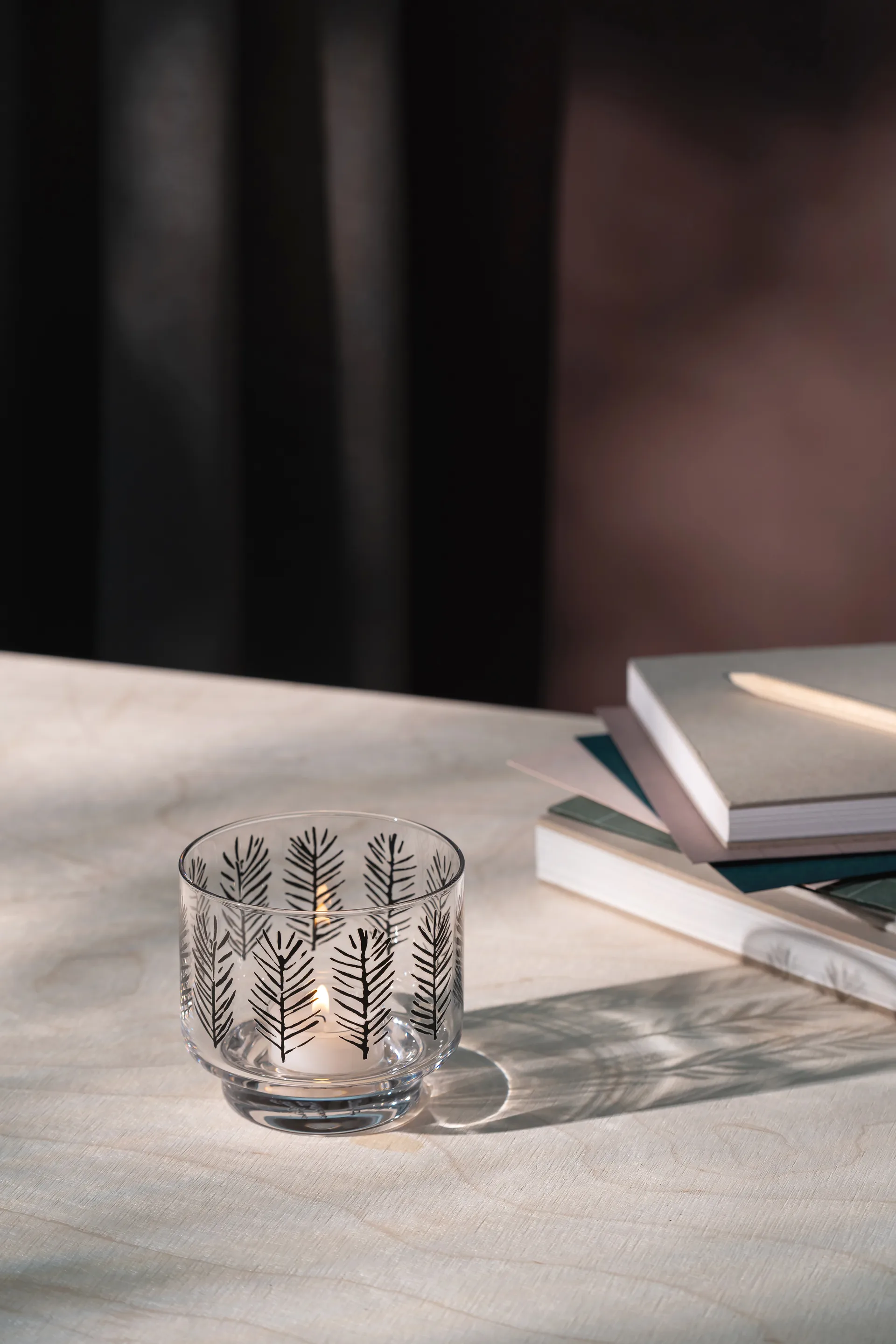 Teemu Järvi x Muurla Windlicht Ø9×8 cm, Spruce branches Muurla