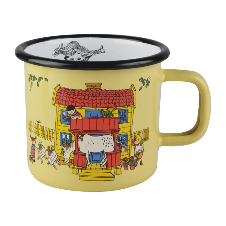 Villa Villekulla Emaillierte Tasse 3,7 dl, Yellow Muurla