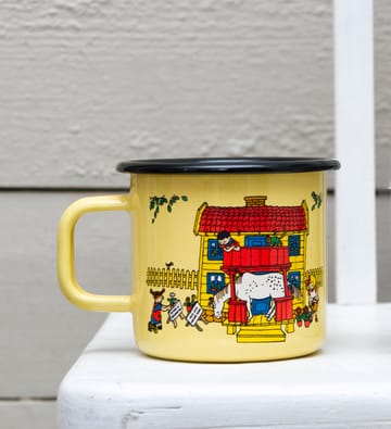 Villa Villekulla Emaillierte Tasse 3,7 dl - Yellow - Muurla