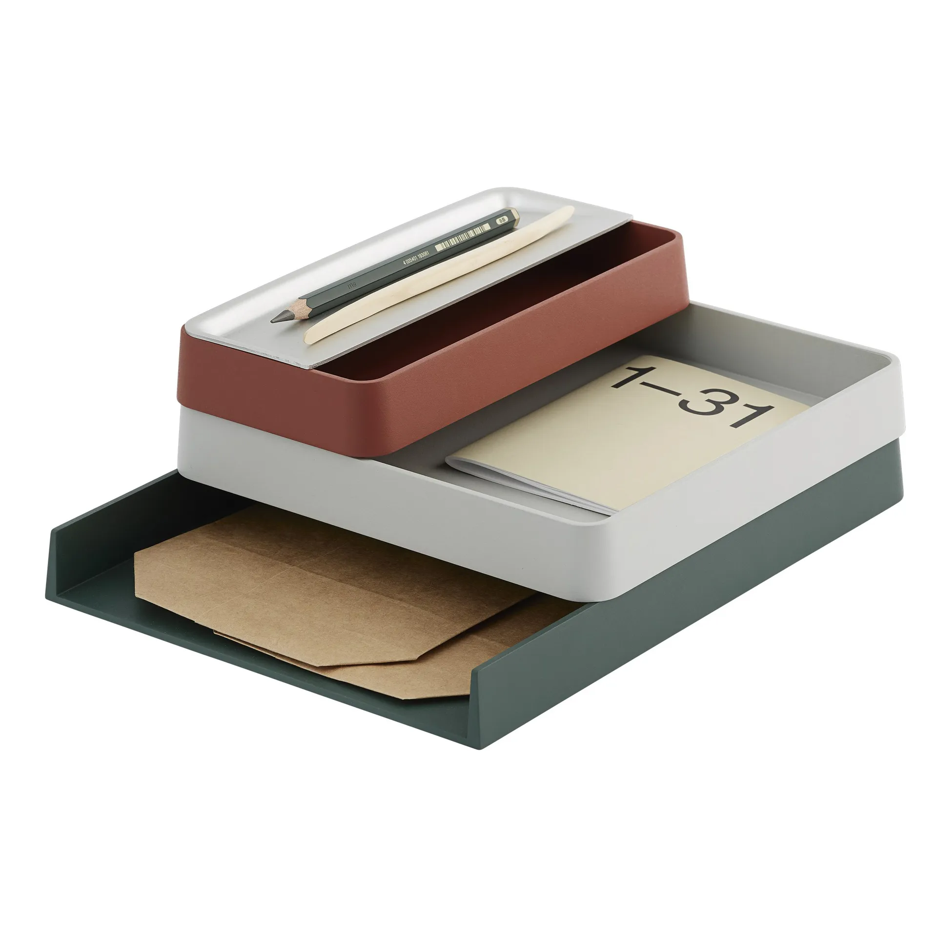 Arrange Desktop Tablett 12 x 25cm, Copper brown Muuto