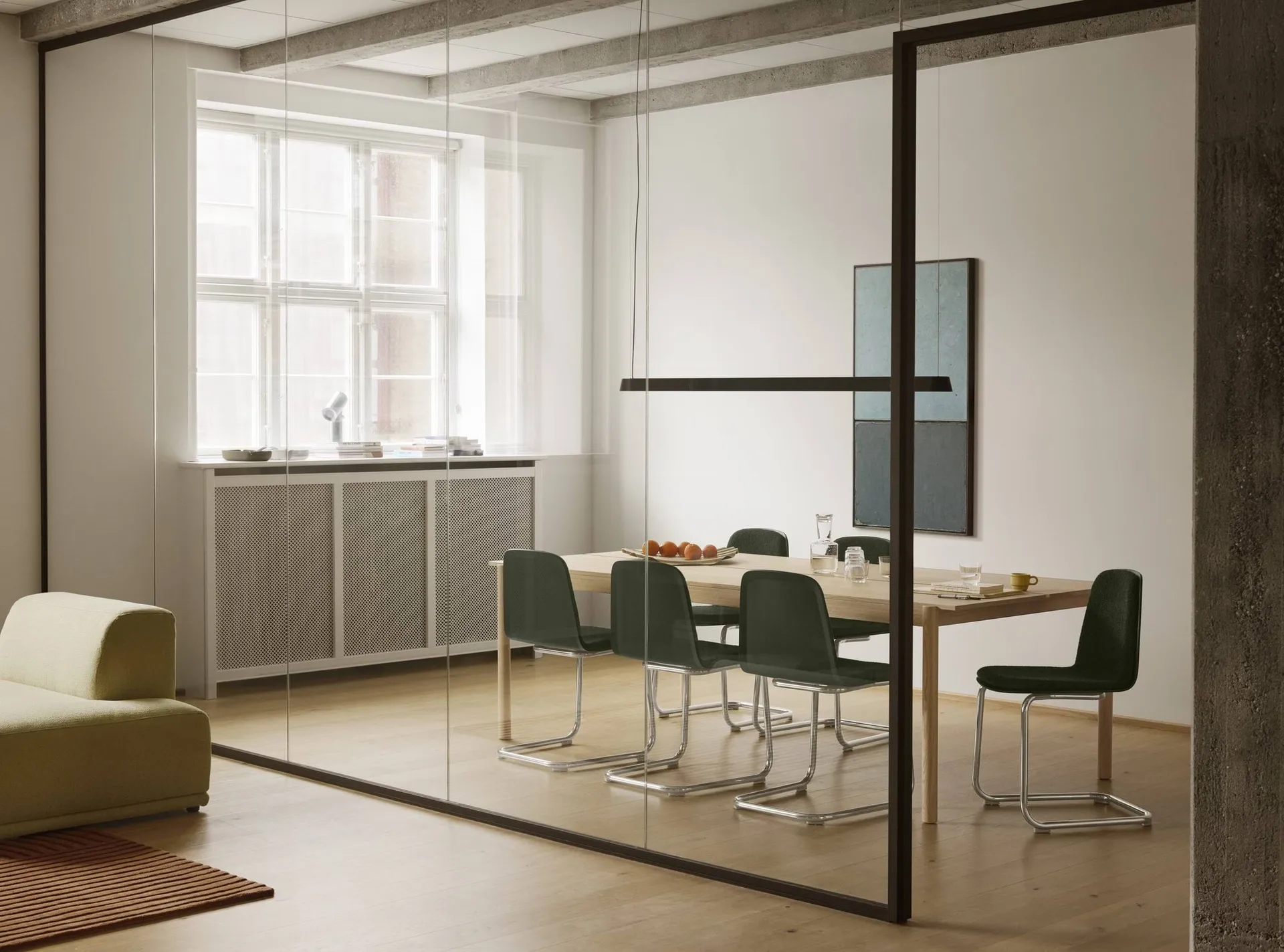 Brink Chair Cantilever Base Stuhl, Eiche-Chrom Muuto