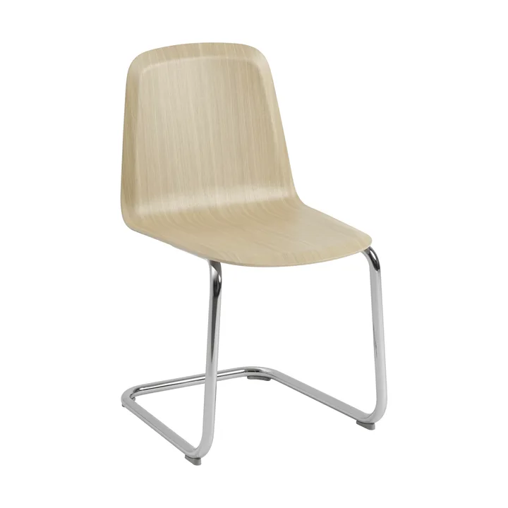 Brink Chair Freischwinger Stuhl - Eiche-Chrom - Muuto