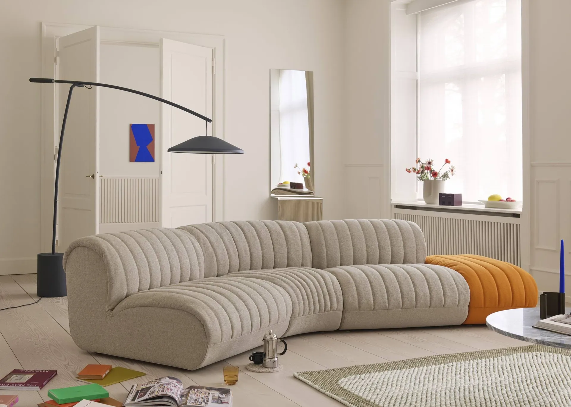 Coltre Modulsofa, Konfiguration 2, Turf-Sand, Ecksofa Muuto