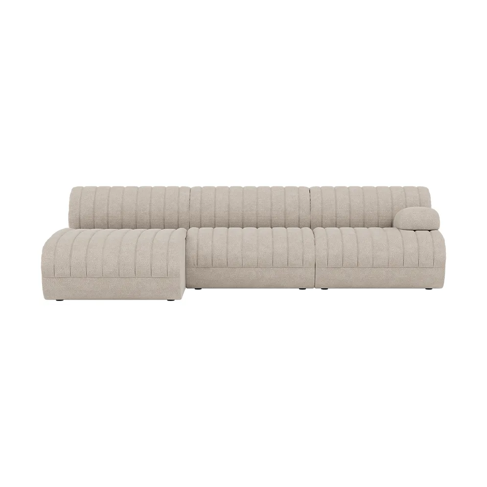 Coltre Modulsofa, Konfiguration 3, Turf-Sand, 3-Sitzer Muuto