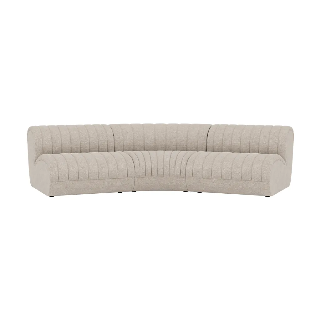 Coltre Modulsofa, Konfiguration 4, Turf-Sand, 3-Sitzer Muuto