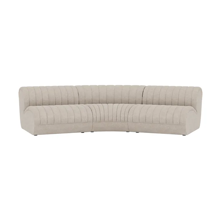 Coltre Modulsofa - Konfiguration 4, Turf-Sand, 3-Sitzer - Muuto