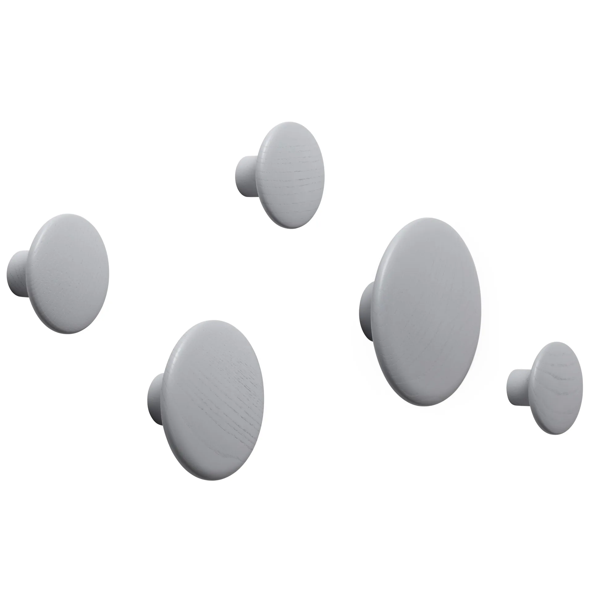Dots Wandhaken grau, Ø9 cm Muuto