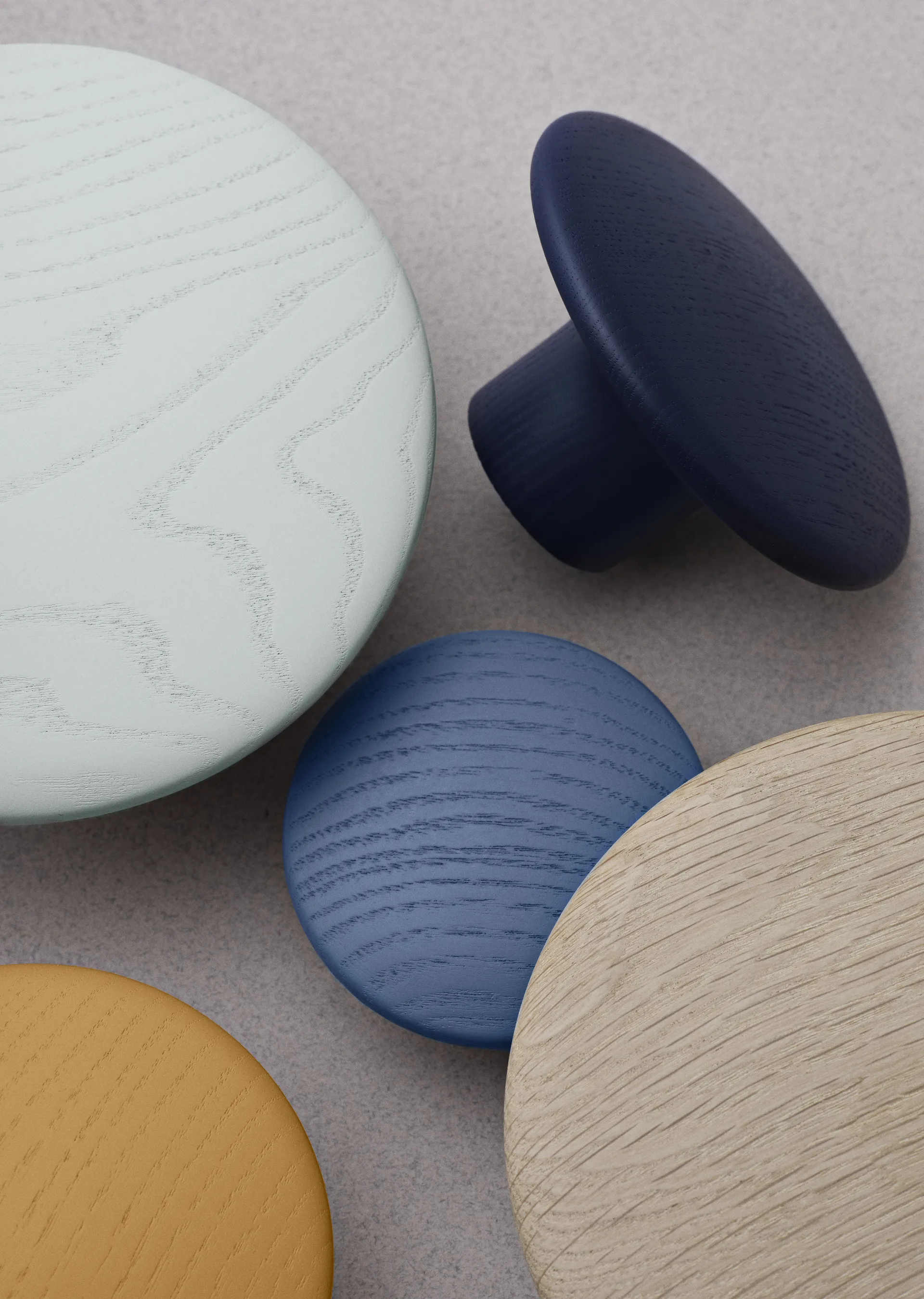 Dots wood Haken sage green, Ø6,5cm Muuto