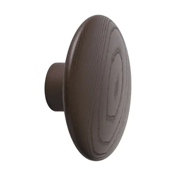 Dots Wood Kleiderhaken - Braun-Rot, Ø9 cm - Muuto