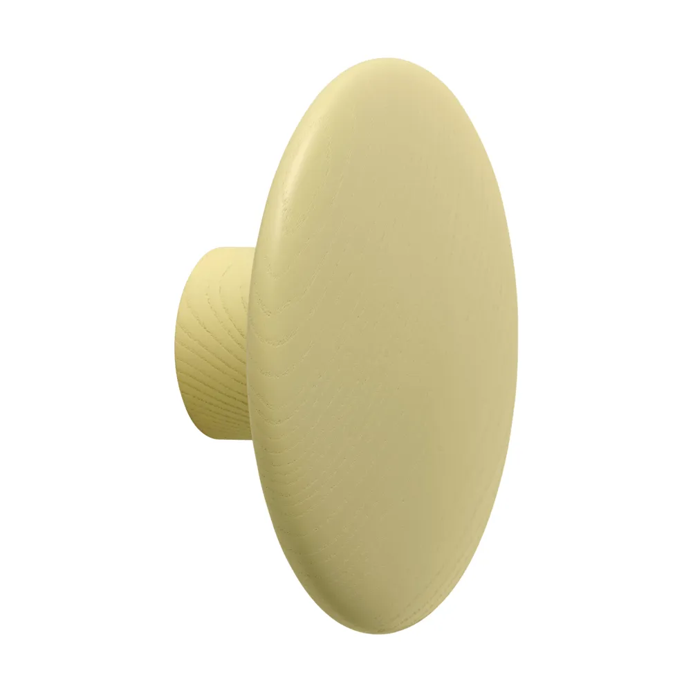 Dots Wood Kleiderhaken, Gelb-Beige, Ø9 cm Muuto