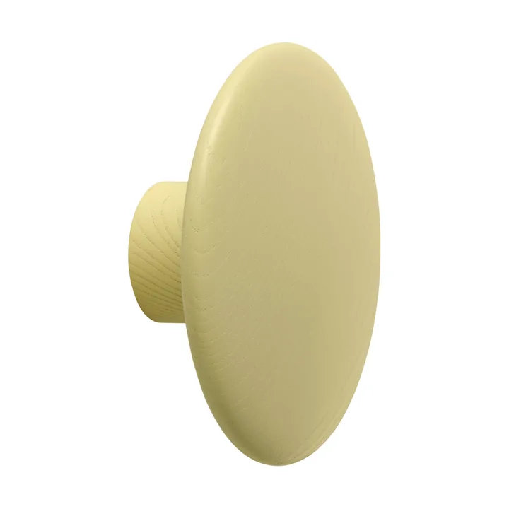 Dots Wood Kleiderhaken - Gelb-Beige, Ø9 cm - Muuto