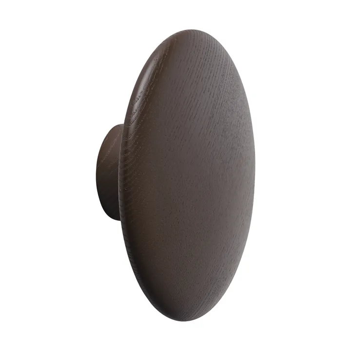 Dots Wood Wandhaken - Braun-Rot, Ø13 cm - Muuto