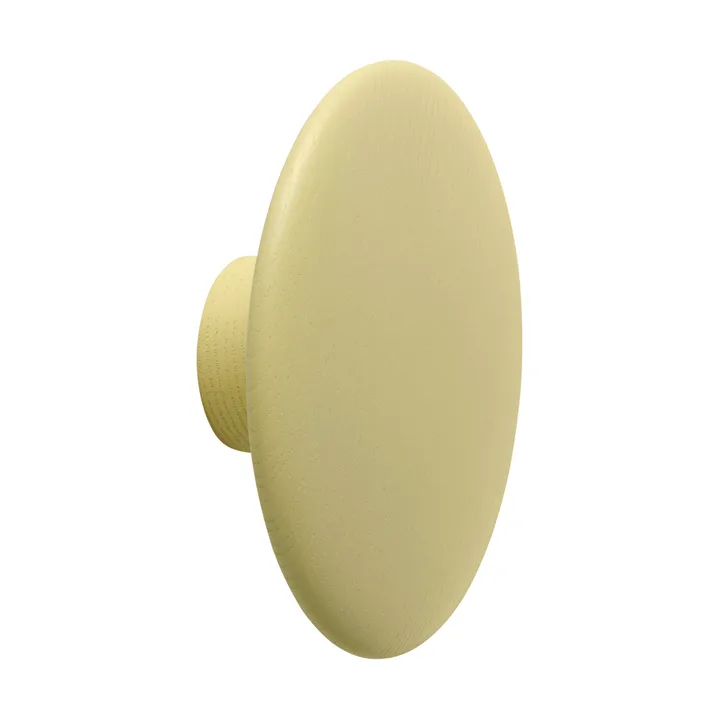 Dots Wood Wandhaken - Gelb-Beige, Ø13 cm - Muuto