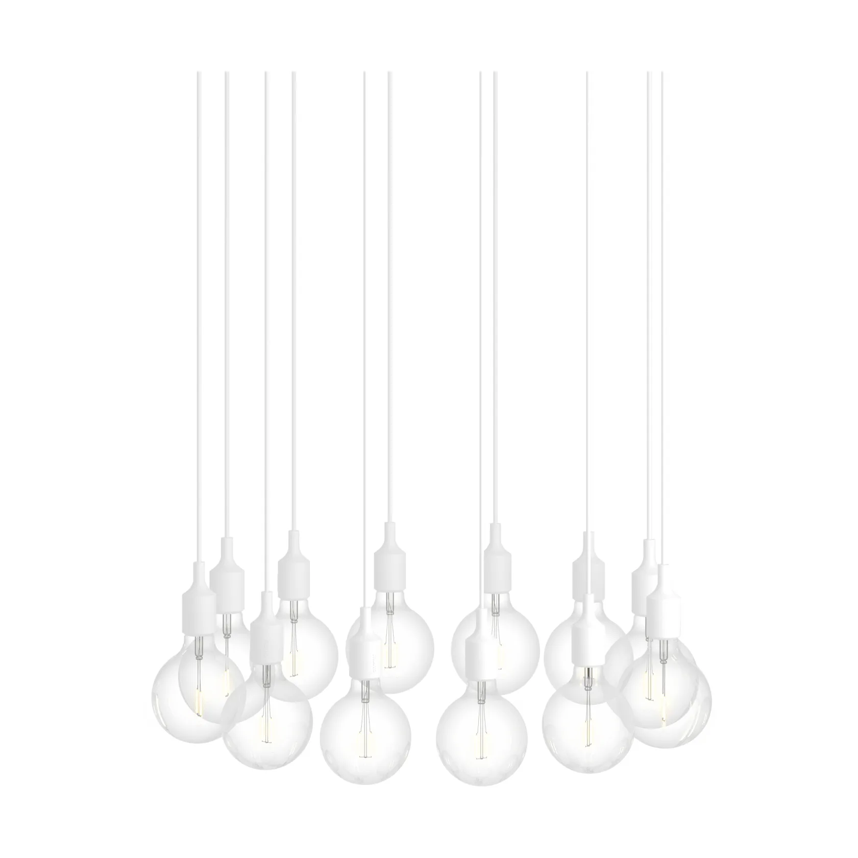 E27 Pendant Cluster 12 Pendelleuchte, Weiß Muuto