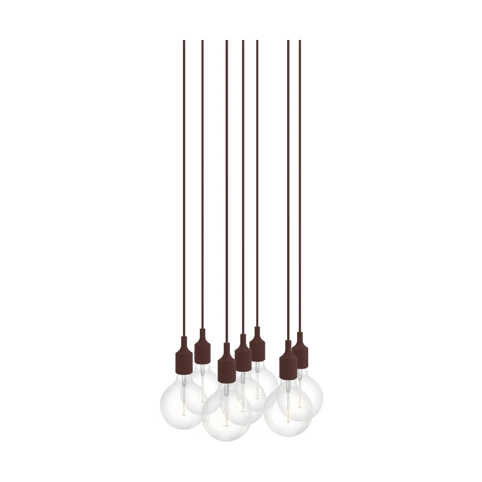 E27 Pendant Cluster 7 Pendel, Dunkelrot Muuto