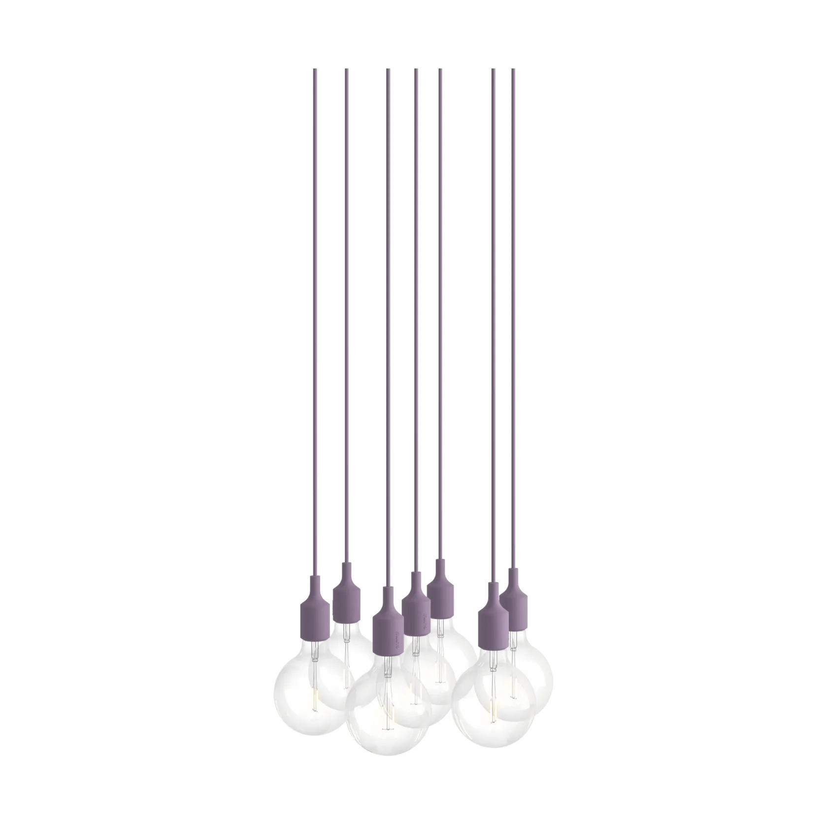E27 Pendant Cluster 7 Pendel, Staubiges Lila Muuto