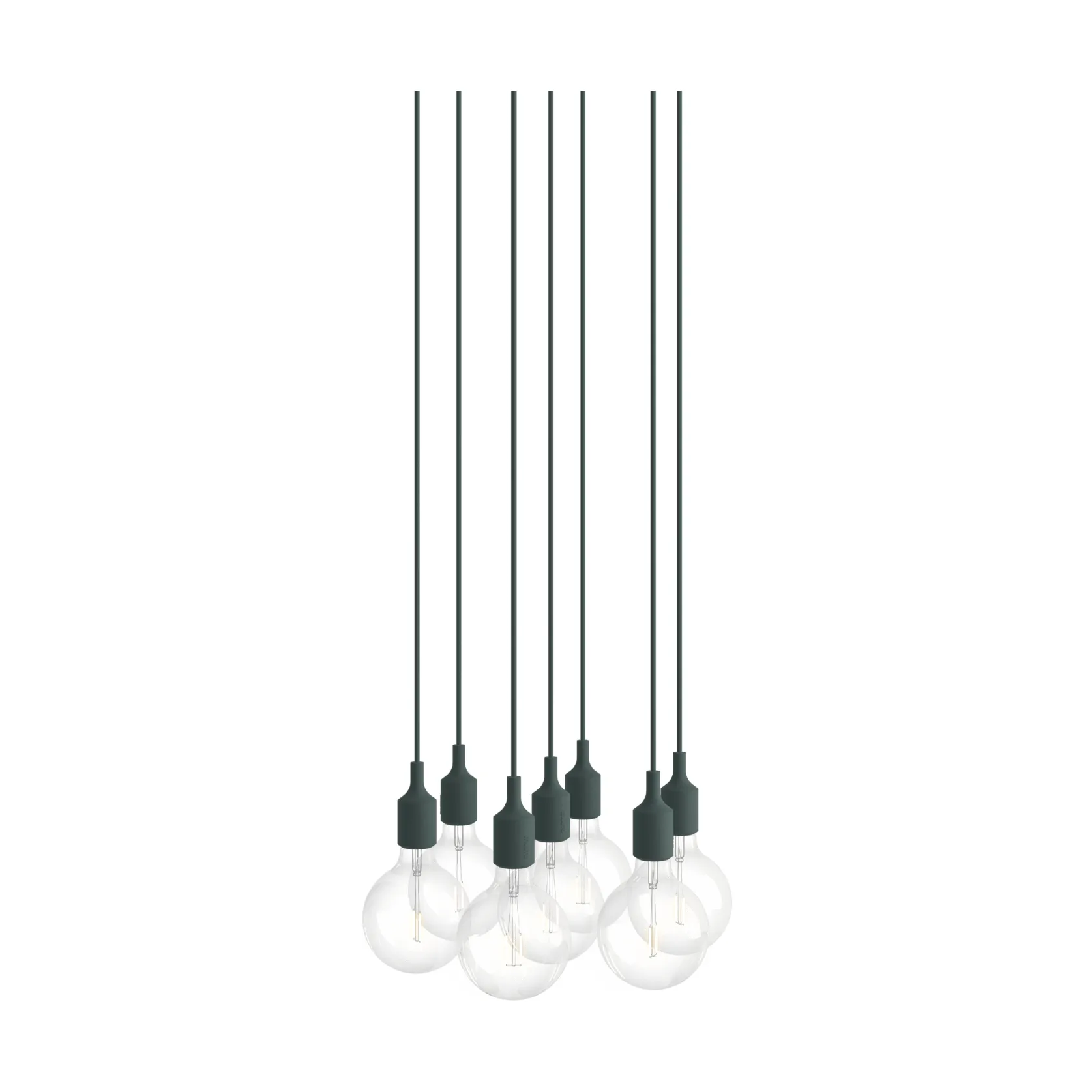 E27 Pendant Cluster 7 Pendelleuchte, Dunkelgrün Muuto