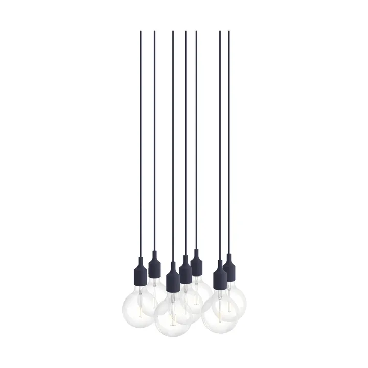 E27 Pendant Cluster 7 Pendelleuchte - Mitternachtsblau - Muuto
