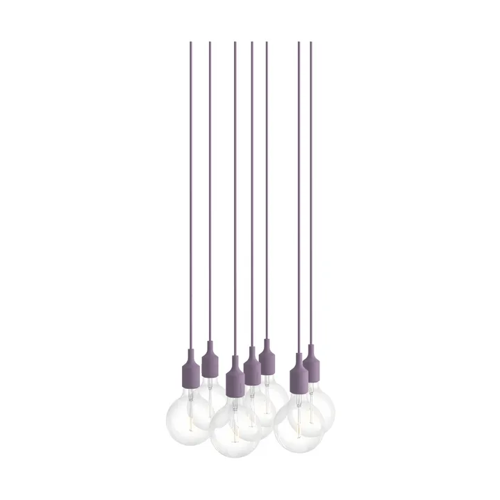 E27 Pendant Cluster 7 Pendelleuchte - Staubiges Lila - Muuto