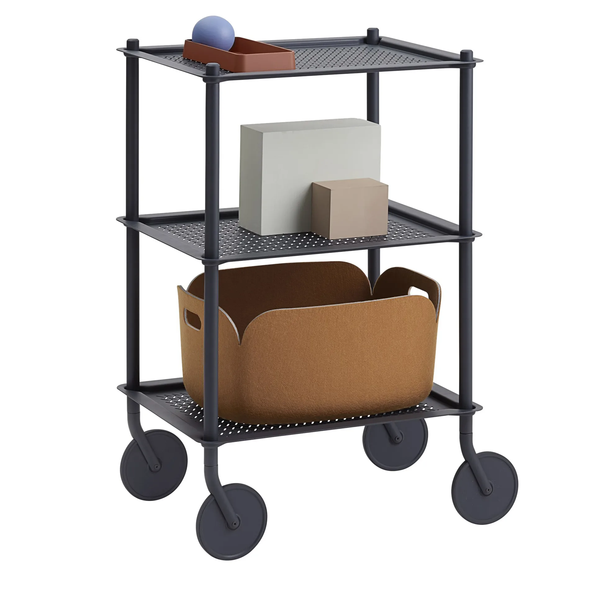 Flow 3-layer Wagen 90 cm, Blau-grau Muuto