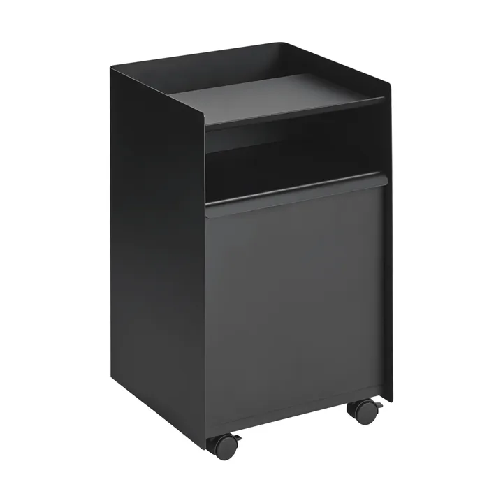 Folded Trolley Rollwagen mit Schublade - Black - Muuto