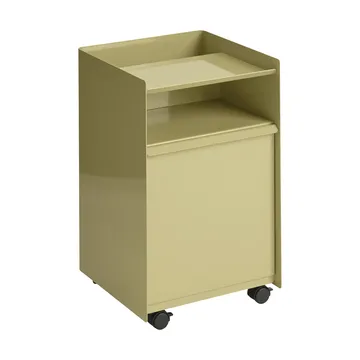 Folded Trolley Rollwagen mit Schublade - Dunkelbeige Grün - Muuto