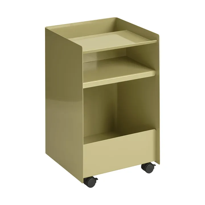Folded Trolley Rollwagen offen - Dunkelbeige Grün 37,4x61,5x37,2 cm - Muuto