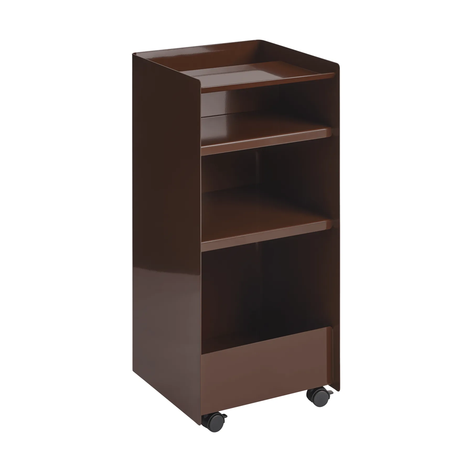 Folded Trolley Rollwagen offen, Dunkelrot, 37,4x38,7x37,2 cm Muuto