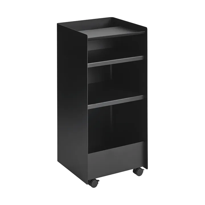 Folded Trolley Rollwagen offen - Schwarz, 37,4x38,7x37,2 cm - Muuto