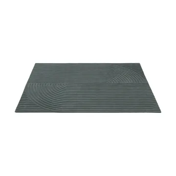 Relevo Rug Quattro Wollteppich - Dark green, 170x240 cm - Muuto