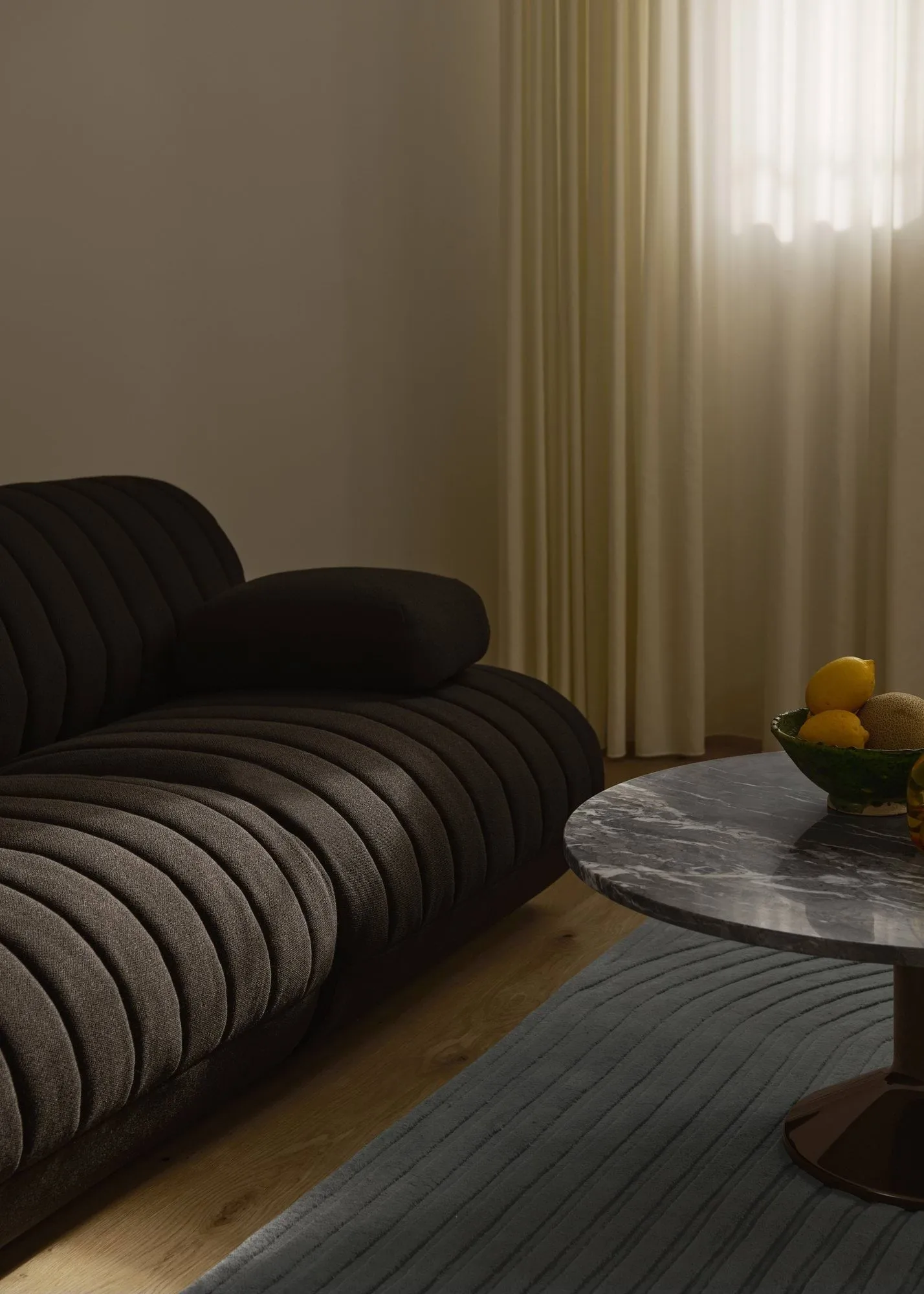 Relevo Rug Quattro Wollteppich, Dark green, 200x300 cm Muuto
