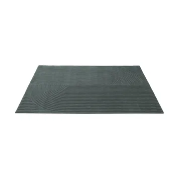 Relevo Rug Quattro Wollteppich - Dunkelgrün, 200x300 cm - Muuto