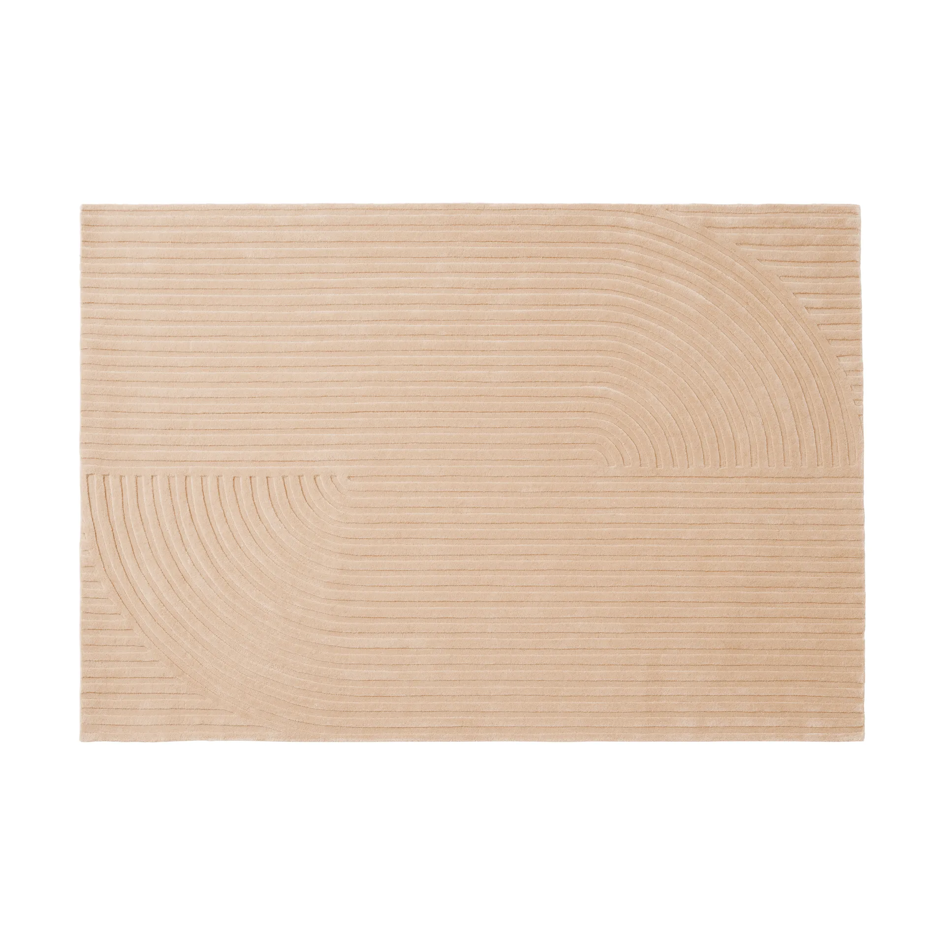 Relevo Rug Quattro Wollteppich, Light rose, 170x240 cm Muuto