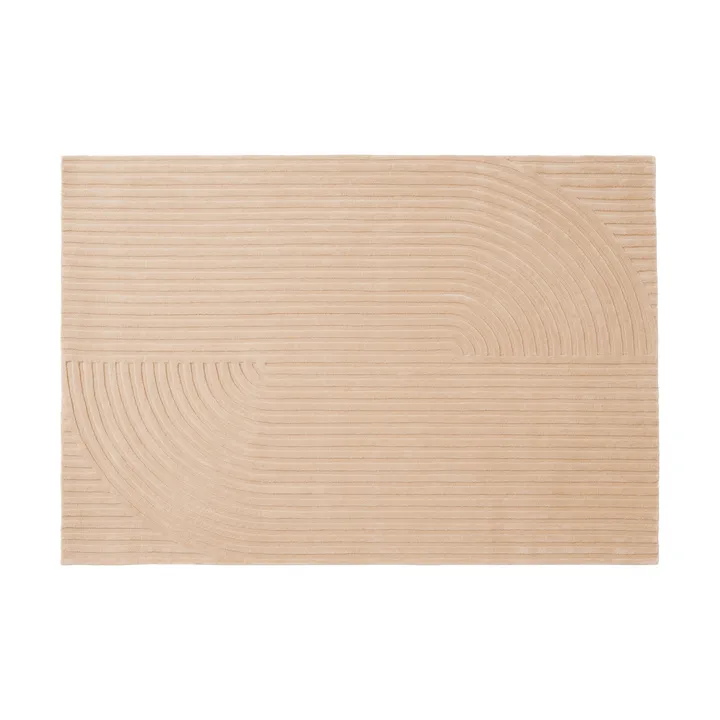 Relevo Rug Quattro Wollteppich - Light rose, 170x240 cm - Muuto