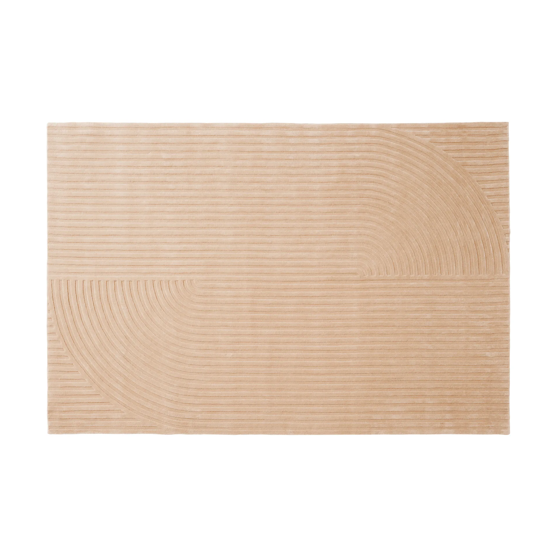 Relevo Rug Quattro Wollteppich, Light rose, 200x300 cm Muuto