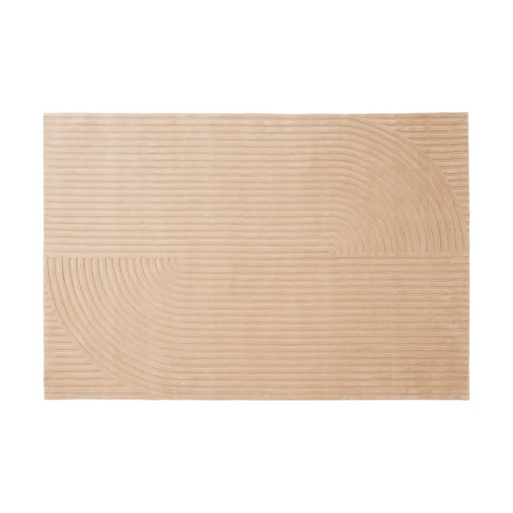 Relevo Rug Quattro Wollteppich - Light rose, 200x300 cm - Muuto