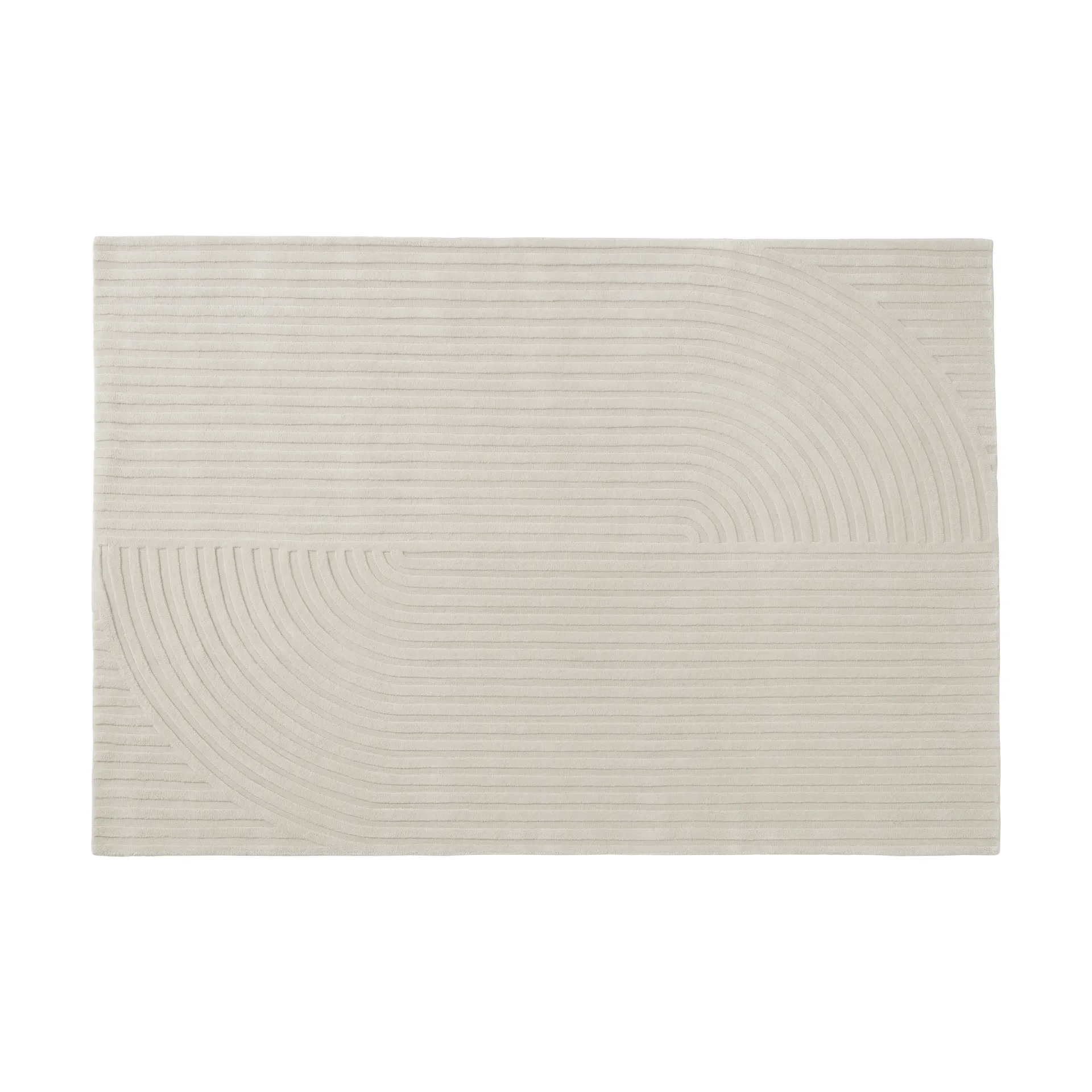 Relevo Rug Quattro Wollteppich, Off white, 170x240 cm Muuto