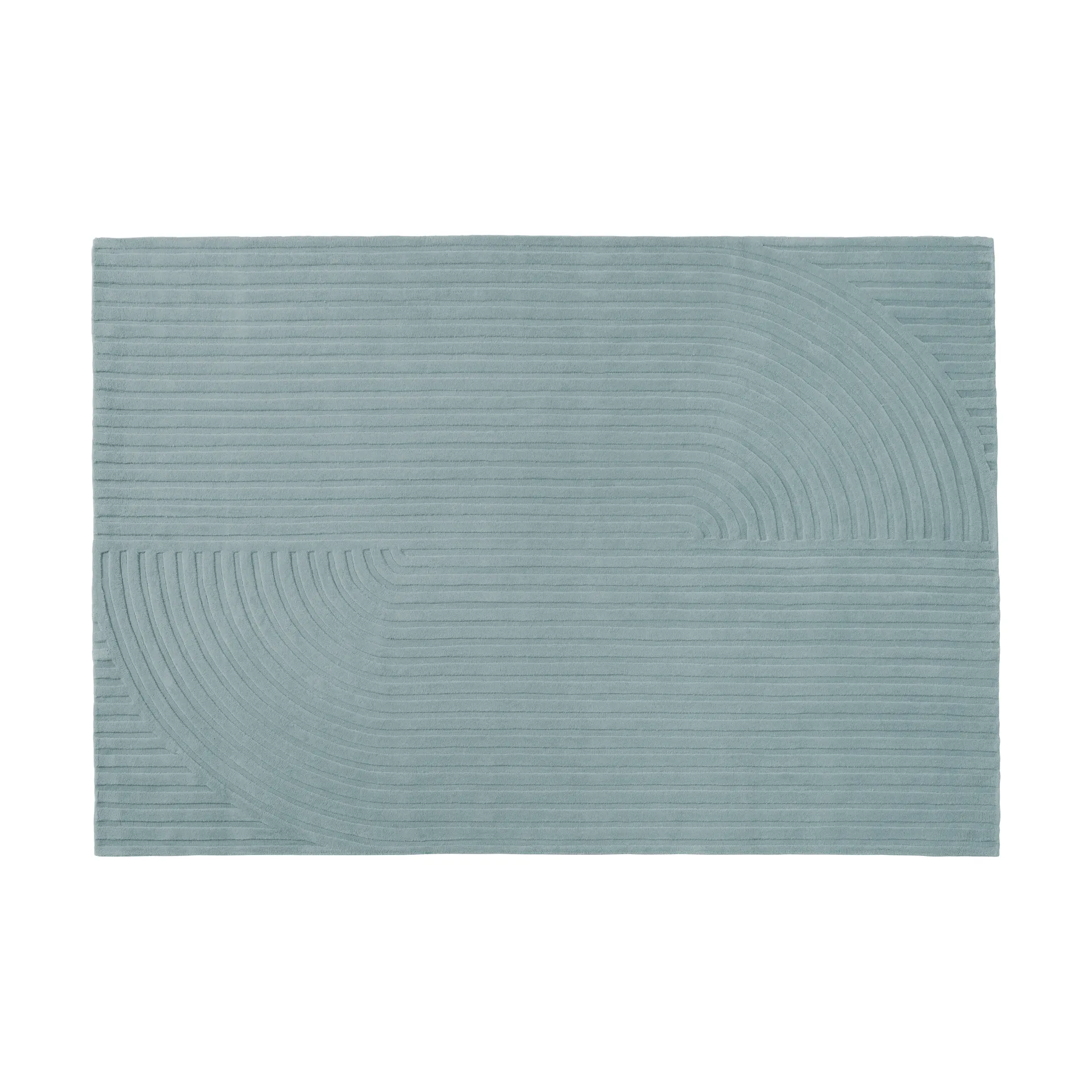 Relevo Rug Quattro Wollteppich, Sage green, 170x240 cm Muuto
