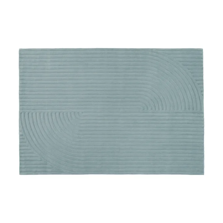 Relevo Rug Quattro Wollteppich - Sage green, 170x240 cm - Muuto