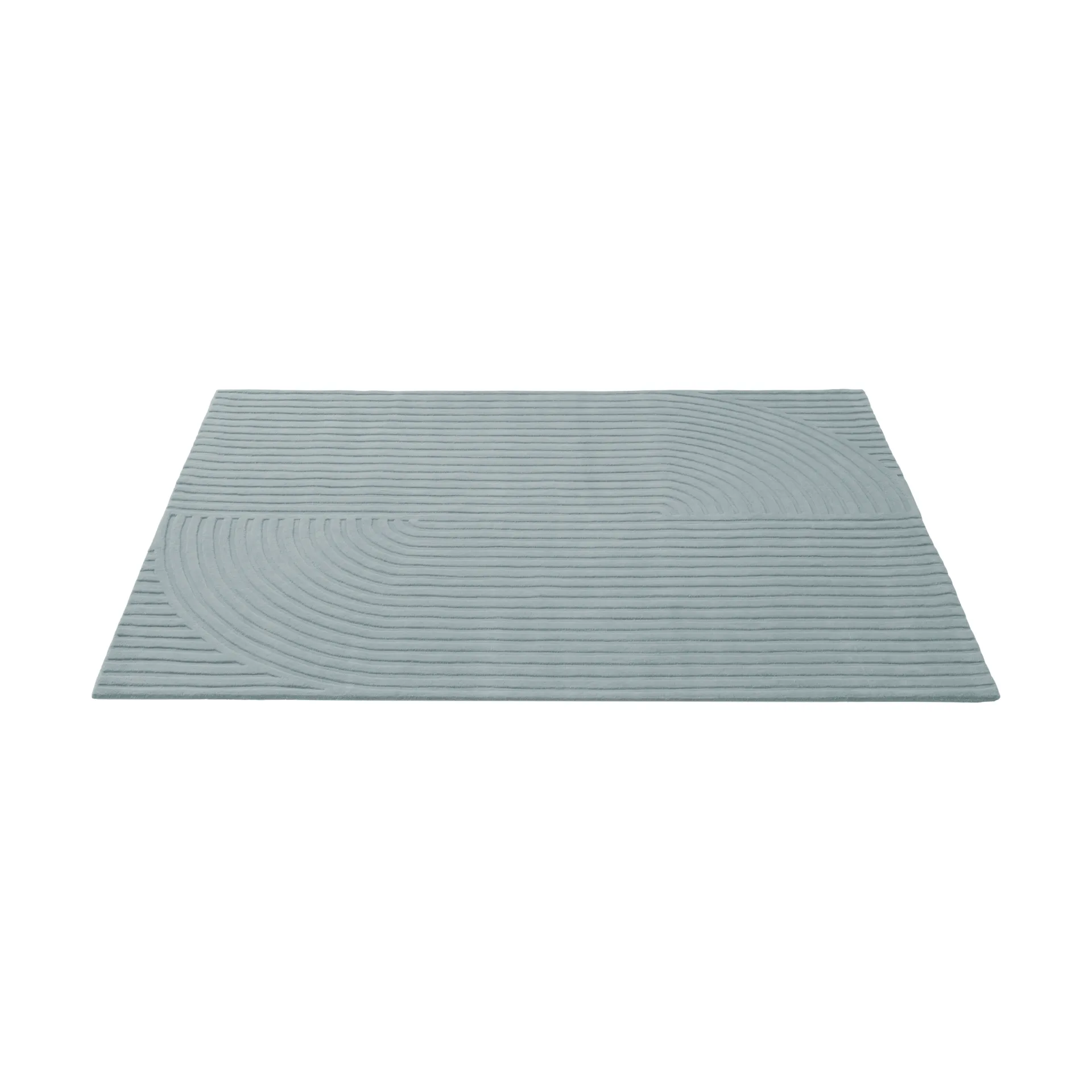 Relevo Rug Quattro Wollteppich, Sage green, 170x240 cm Muuto