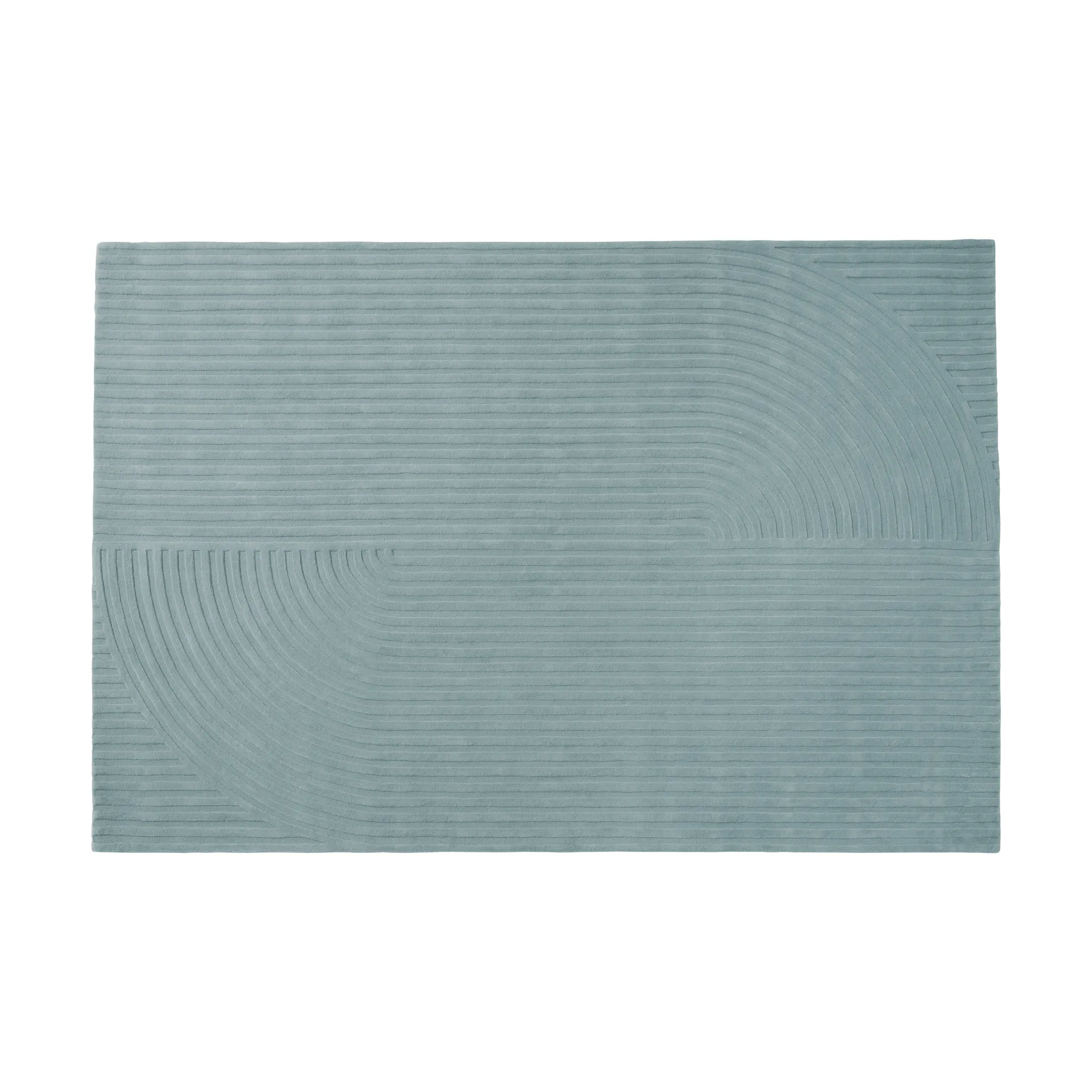 Relevo Rug Quattro Wollteppich, Sage green, 200x300 cm Muuto